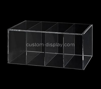 Clear acrylic box with compartments