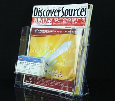 Brochure holder with business card display