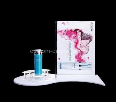 white acrylic cosmetic display stand