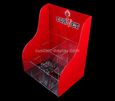 Red acrylic display case