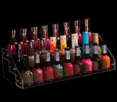 Clear plastic nail polish holder