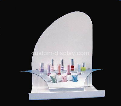 white cosmetic display stand