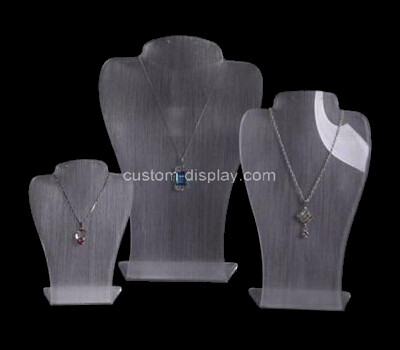 Lucite necklace bust display stand