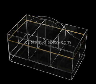 acrylic clear compartment storage box