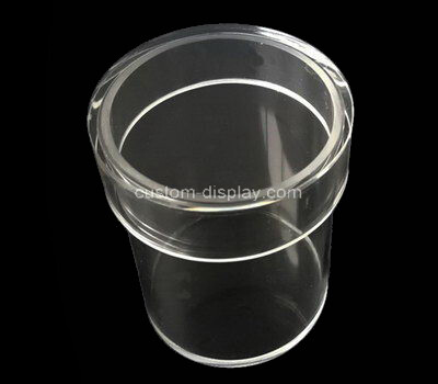 Round clear acrylic box with lid