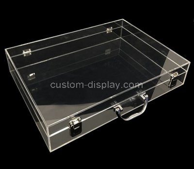 Clear acrylic storage box with lid and handle