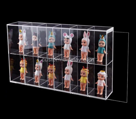 2 tiered clear acrylic toys display box