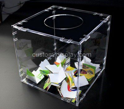 Custom clear acrylic raffle ticket drawing box