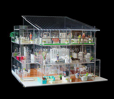 Custom clear acrylic model building display cabinet