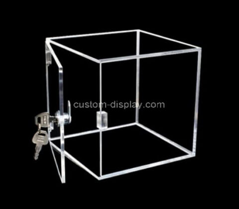 Custom clear acrylic display case with door