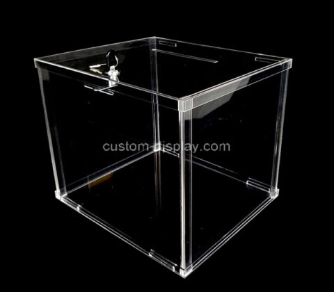 Custom clear acrylic charity boxes