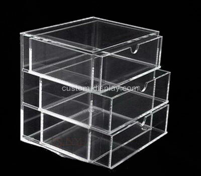 Custom clear acrylic 3 drawers box