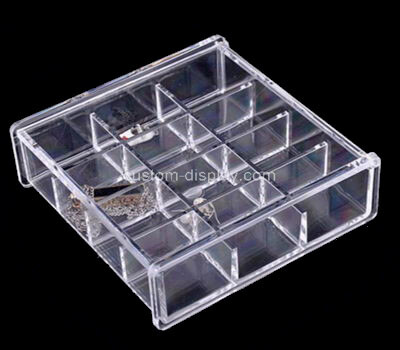 Custom clear acrylic multi grids storage box