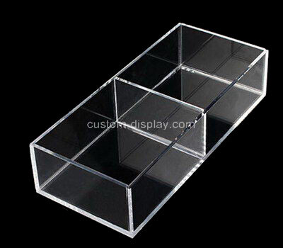 Custom clear acrylic 2 grids storage box