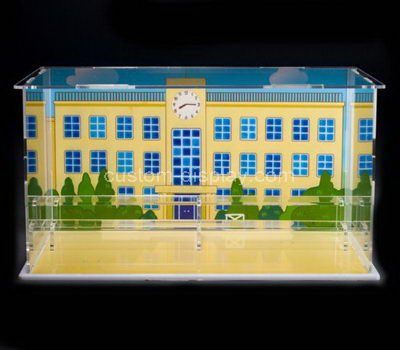 Custom design clear acrylic model building display case
