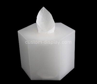 Custom hexagon acrylic napkin box
