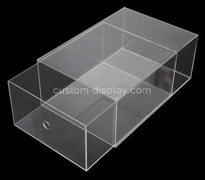 Custom clear acrylic shoe drawer box