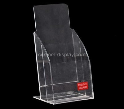 Custom table top clear acrylic brochure holder