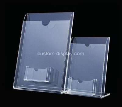 Custom acrylic pamphlet holder with bussiness card holder