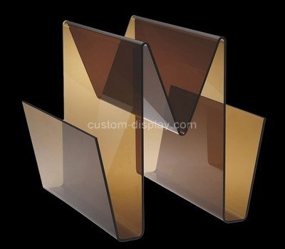 Custom w shape acrylic magazine holders