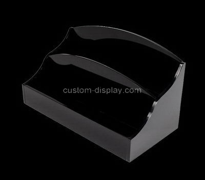 Custom 2 tiers black acrylic literature holder