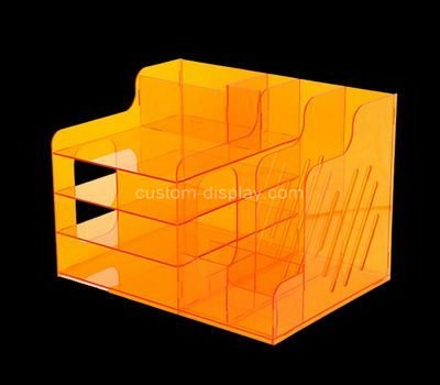 Custom orange acrylic file organziers