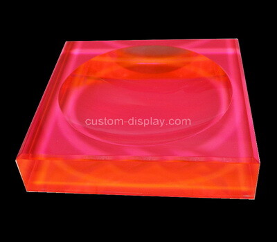 Custom red lucite soap dish block