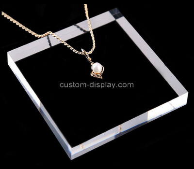 Custom clear plexiglass necklace display block