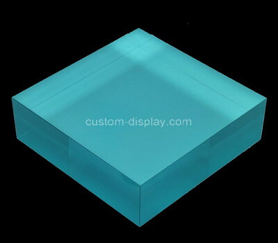 Custom blue plexiglass display block