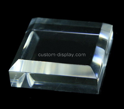 Custom clear lucite beveled display block