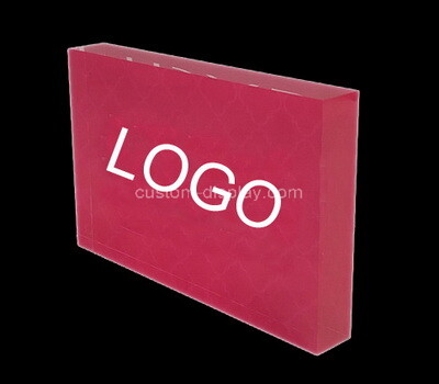 Custom lucite logo display block