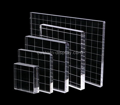 Custom perspex stamping blocks with grids lines
