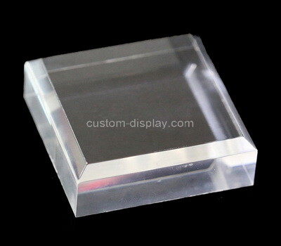 Custom clear acrylic beveled display block