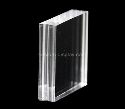 Custom clear lucite stamp block with finger groove