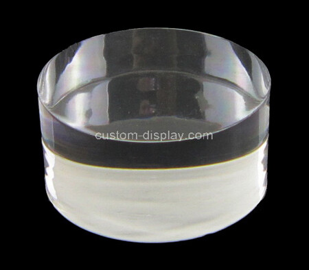 Custom round lucite display block