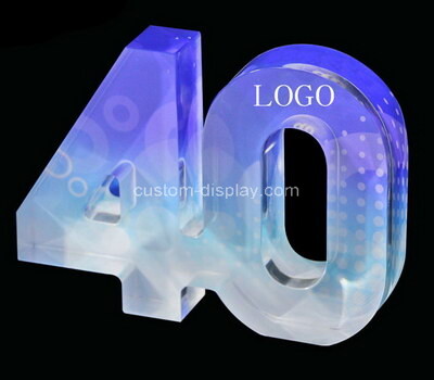 Custom laser cutting plexiglass numbers