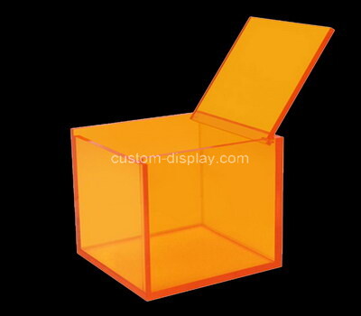 Custom square orange acrylic box