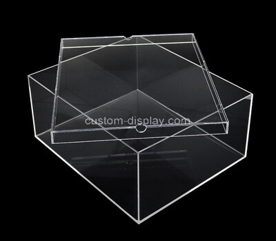 Custom clear acrylic storage box with lid