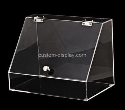Custom front slant clear acrylic display box