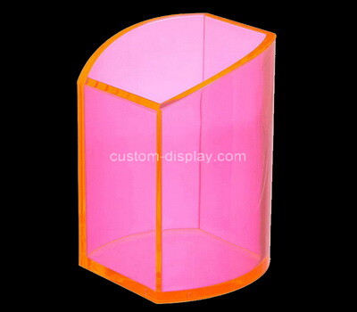 Custom table top pink plexiglass pencils holder