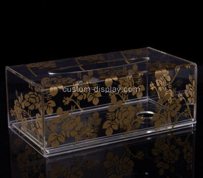 Custom clear plexiglass UV printing tissue holder box