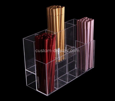 Custom 10 grids clear plexiglass chopsticks box