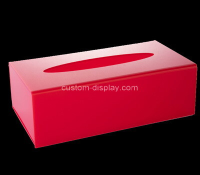 Custom red plexiglass tissue paper box