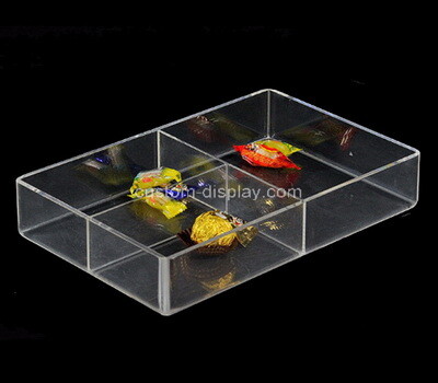 Custom clear plexiglass 3 grids organizer boxes