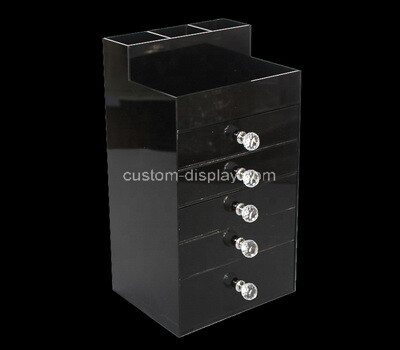 Custom black acrylic drawers organizer