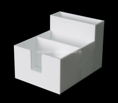 Custom 3 grids white acrylic organizer box