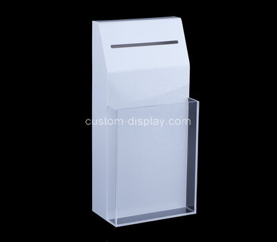 Custom acrylic ballot box with brochure holder