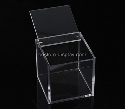 Custom square clear plexiglass display box with lid