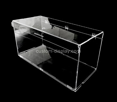 Custom clear perspex box with hinged lid