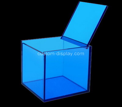 Custom square blue acrylic box